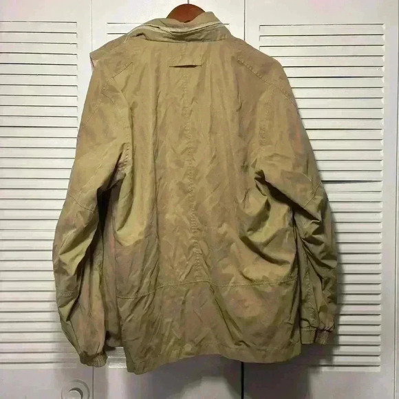 Weathercast Outerwear Khaki Men’s Full Zip Wind and Rain Jacket Size M - Picture 10 of 11